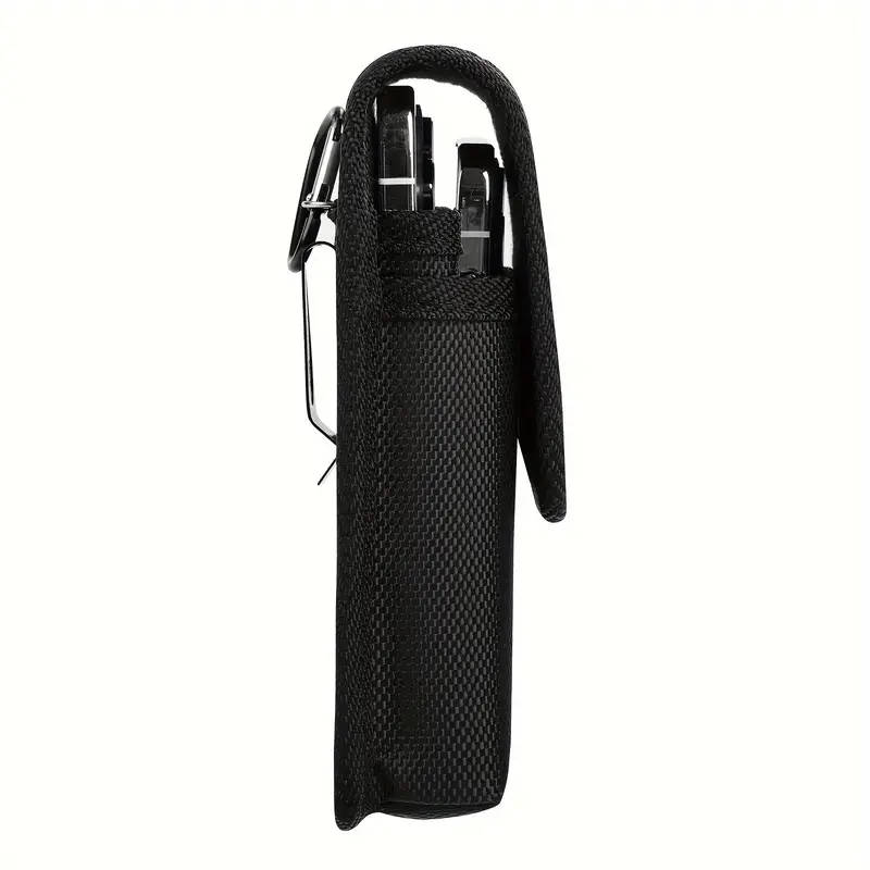 Men's Dual-Pocket Faux Leather Phone Holster with Belt Loop Durable Lightweight Multi-Functional