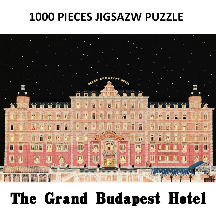 1000pcs The Grand Budapest Hotel Art Puzzle Romantic Night Scene with Lights Ideal