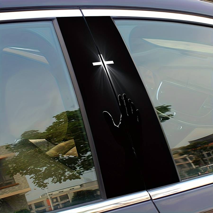 2pcs  25cm x 50cm Jesus Christian Themed Stickers