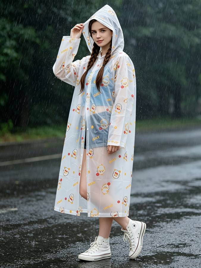 Raincoat Transparent Size Asian Onesize