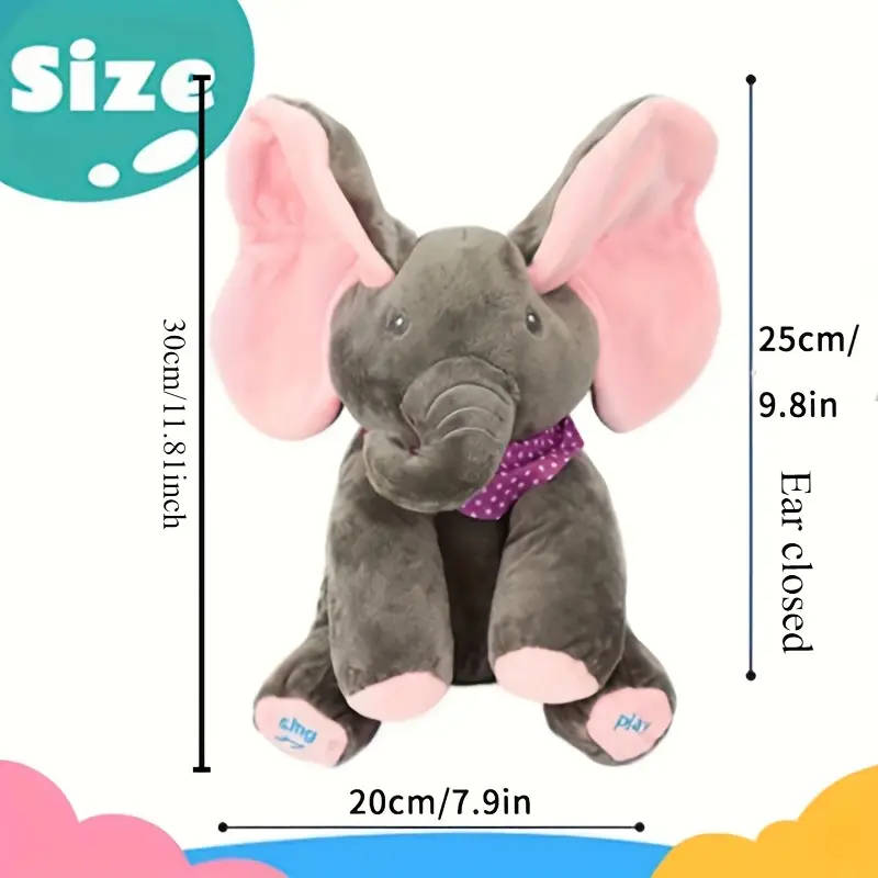 Yaping Hide and Seek Game Elephant Plush Toy