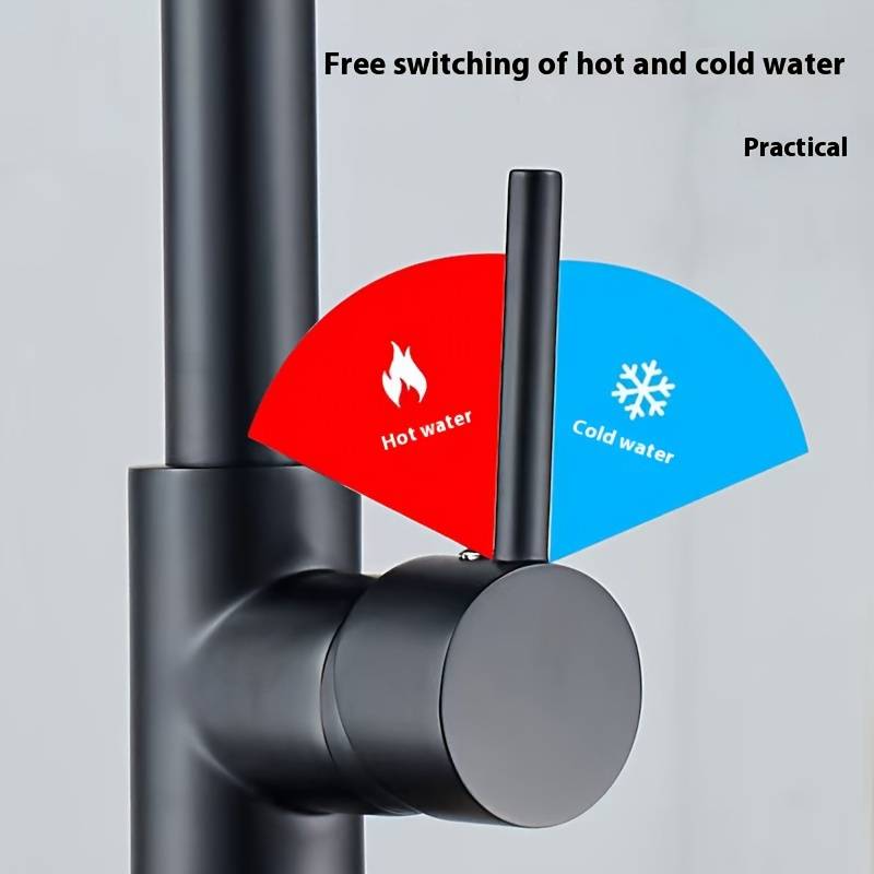 1pc TWINBELL Modern Kitchen Faucet Stainless Steel Pull-Down Spray Head Hot Cold Water Easy I