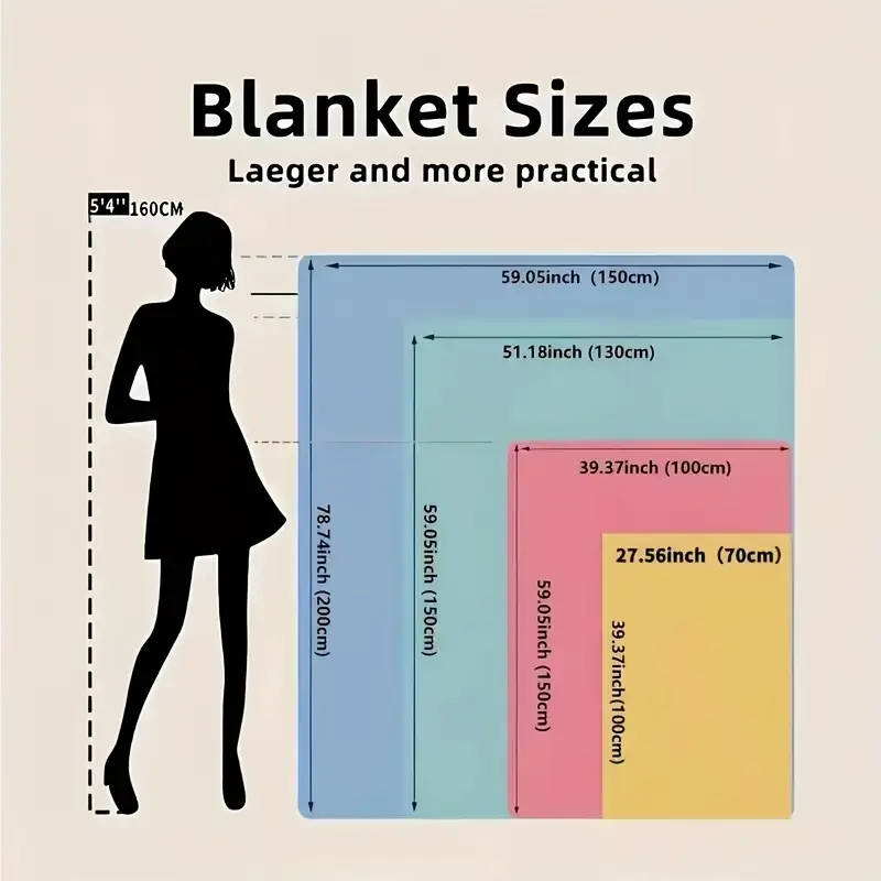 1 Cozy Crochet Floral Flannel Blanket 150*200CM