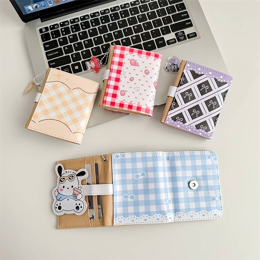Kuromi Cartoon Tri-Fold Short Wallet Rfid Blocking Student Card Holder Multifunctional Stor