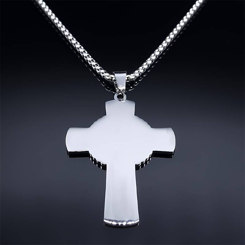1 Piece Steel Color Jesus Theme Pendant