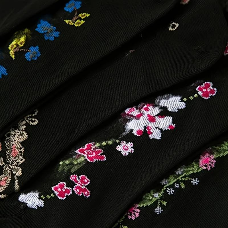 5 Pairs Of Mixed Colors Asian One Size High Elastic Socks
