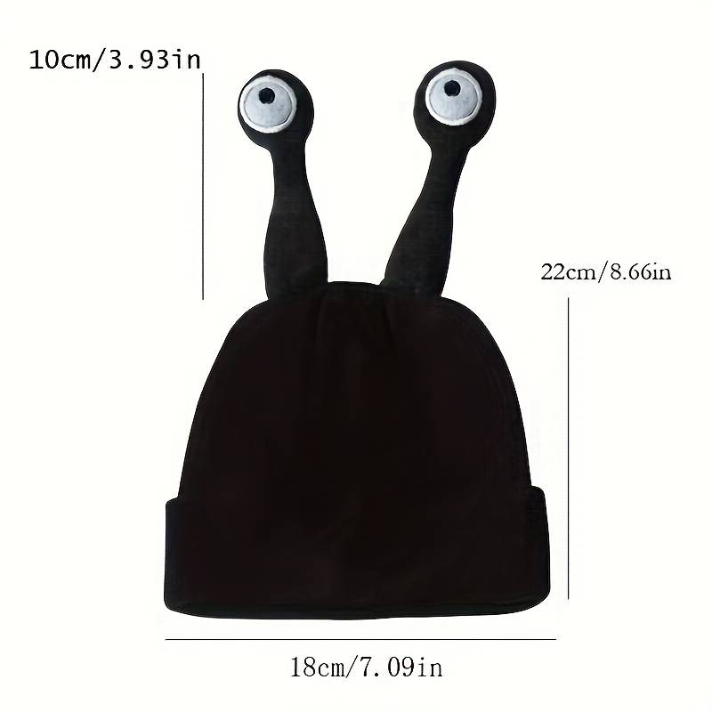 1pc Festive Christmas Unisex Antenna Beanie Hat Acrylic Knit Fabric Solid Color Lightweight