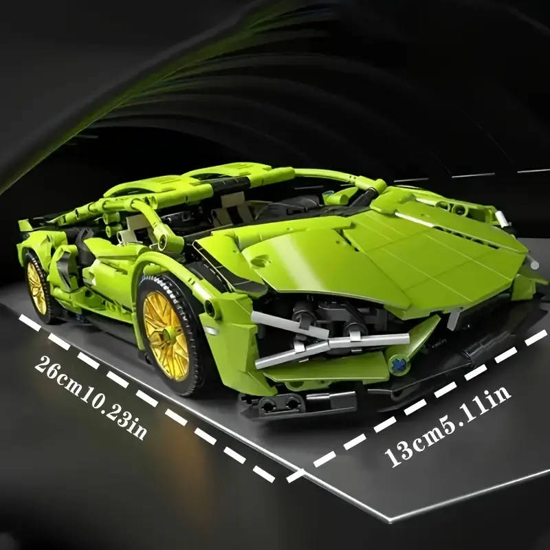 3920 Piece Sports Car Assembly Set, Complex ABS Model