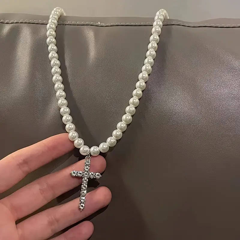 Hip-hop Style Niche Design Imitation Necklace with Cross