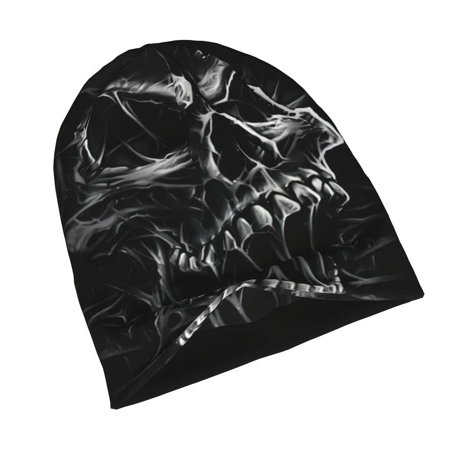 Men's Gothic Skull Beanie Lightweight Windproof Polyester Hat