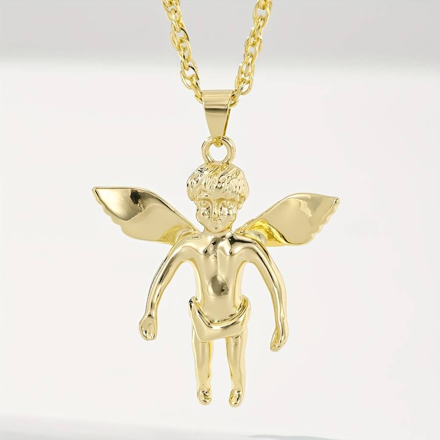 1 Piece Golden Yellow 01 Jesus Theme Pendant
