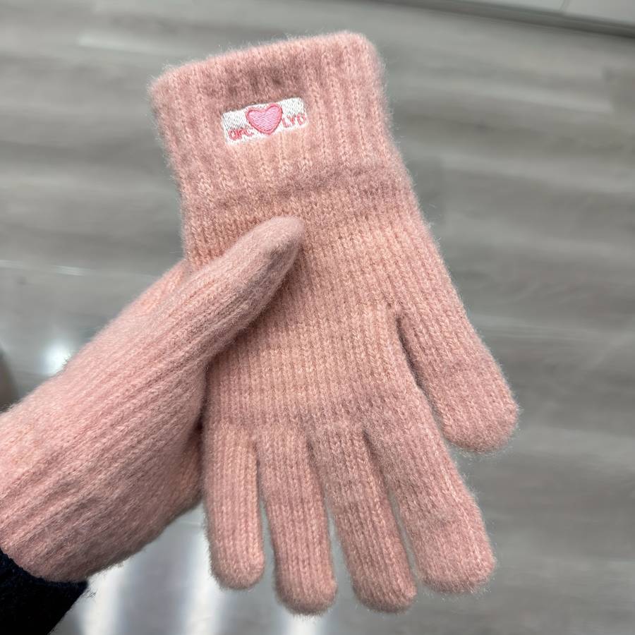 1 Pair Coffee Color Warm Gloves