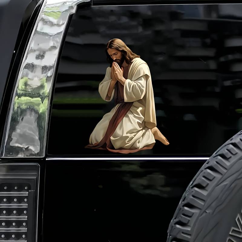 1pc 14.99cmx11.0cm Jesus Christian Themed Stickers