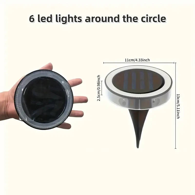 1pc Led Solar Ground And Wall Light