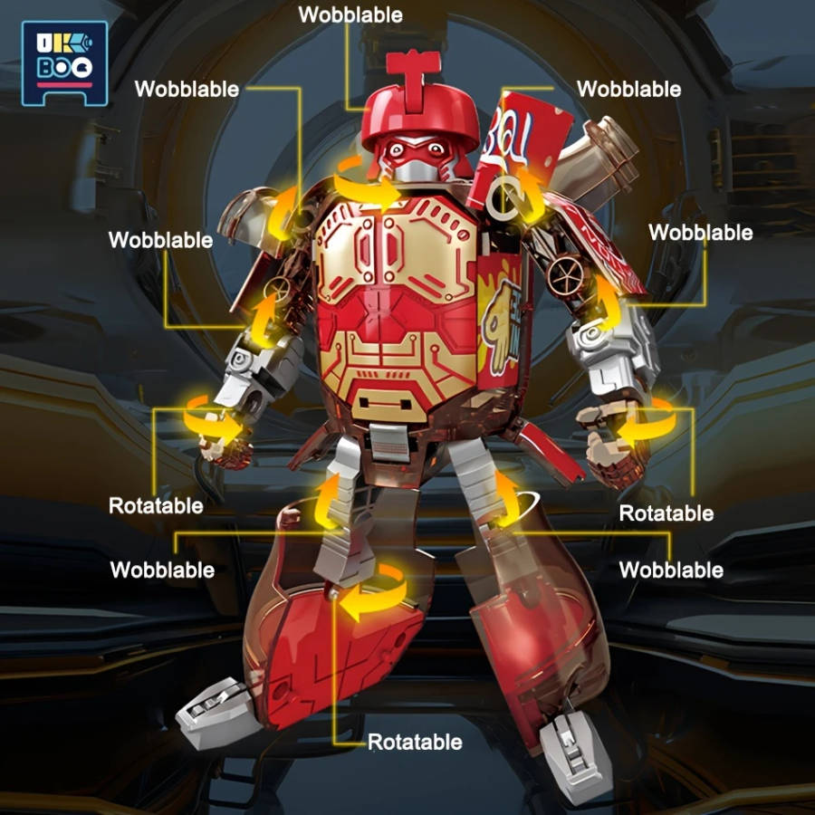 1pc Two-Form Transforming Robot Figures Adjustable Hand Joints Ideal for Creative Play Collectors