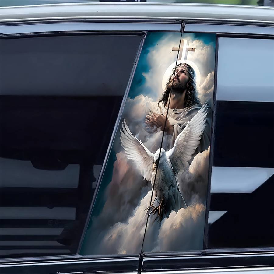 2pcs  Jesus Christian Themed Stickers