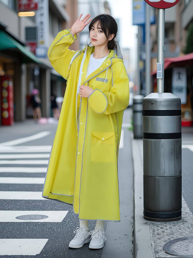 Raincoat Yellow Size L