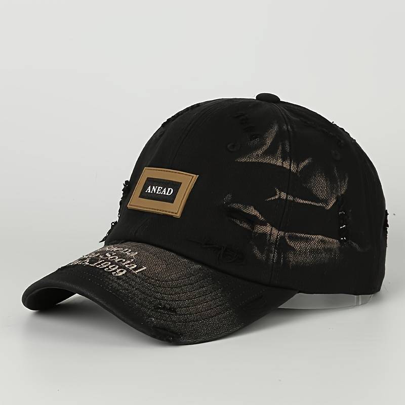 1pc New Hard Top Large Head Circumference Letter Baseball Cap Women's Casual Spring and Summer Kore