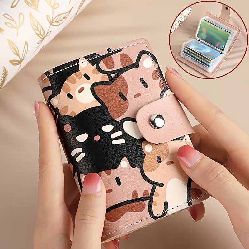 1pc Ladies' Credit Card Holder with Multiple Slots a Stylish And Spacious Wallet for Cards Compac