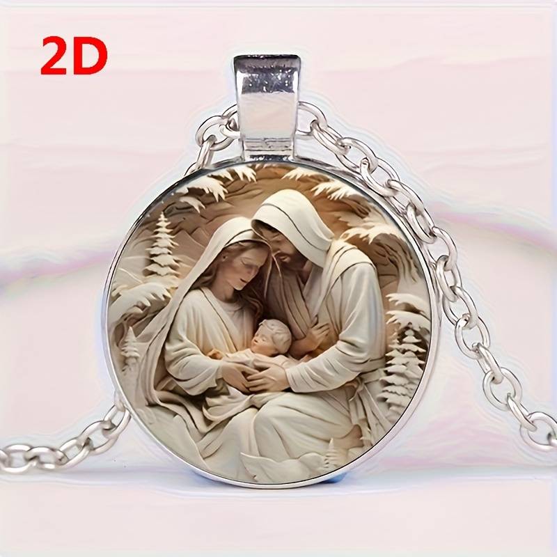 1 Piece Bronze Jesus Theme Pendant