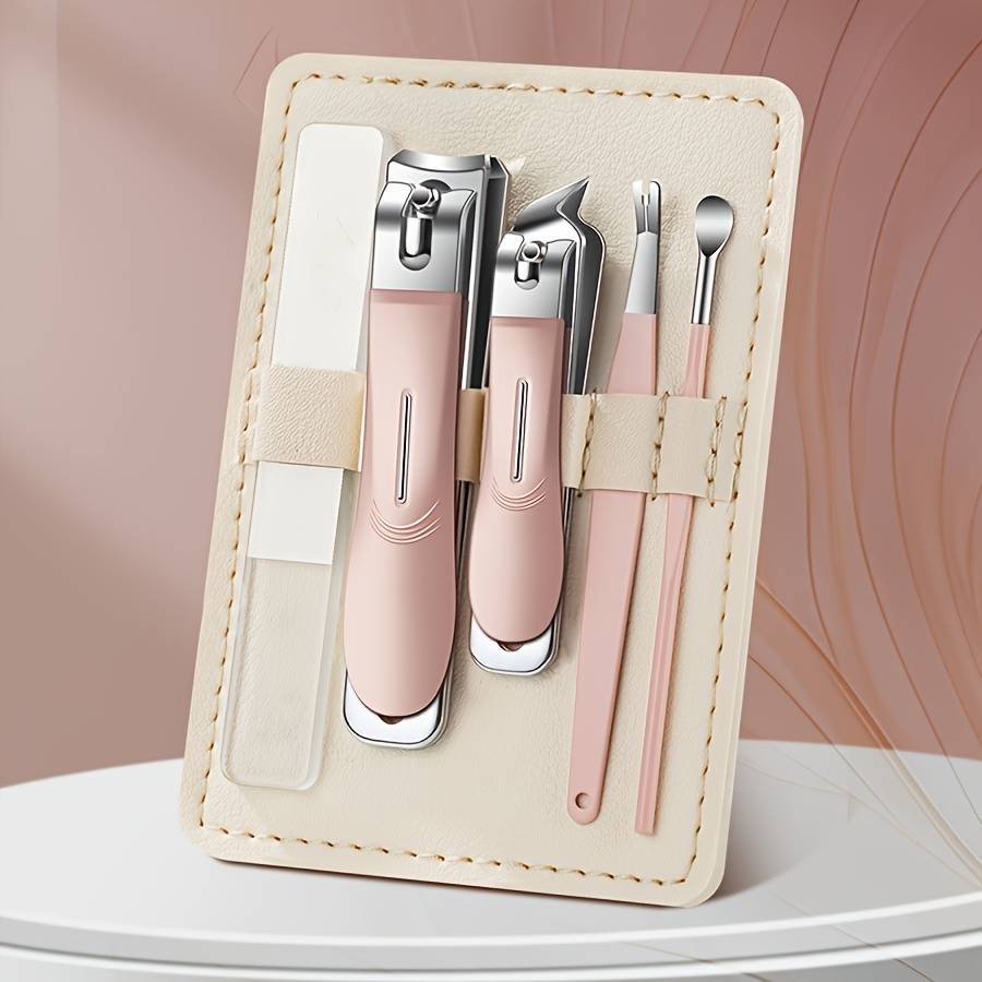 5pcs/Set Nail Clipper Set Nail Care Scissors Nail Clipper Trimmer Nail Art Tools with Portab