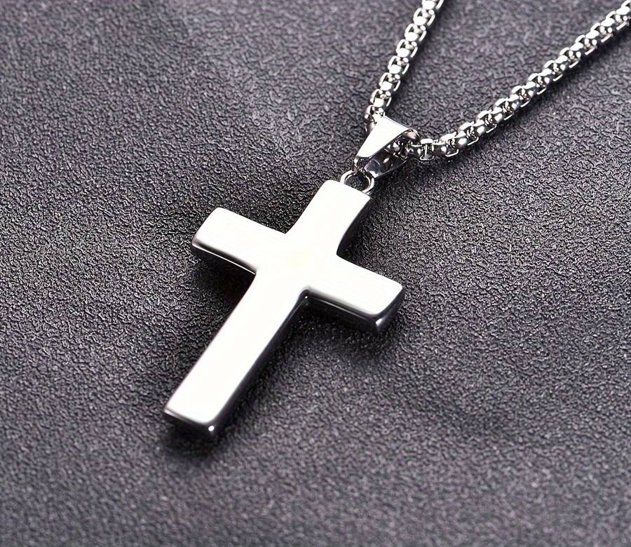 1 Piece Steel Color Pendant Add Chain 60cm Jesus Theme Pendant