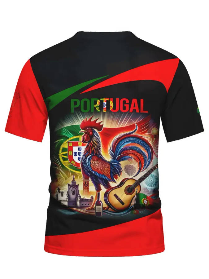 Portugal T-Shirt, Polyester Crew Neck