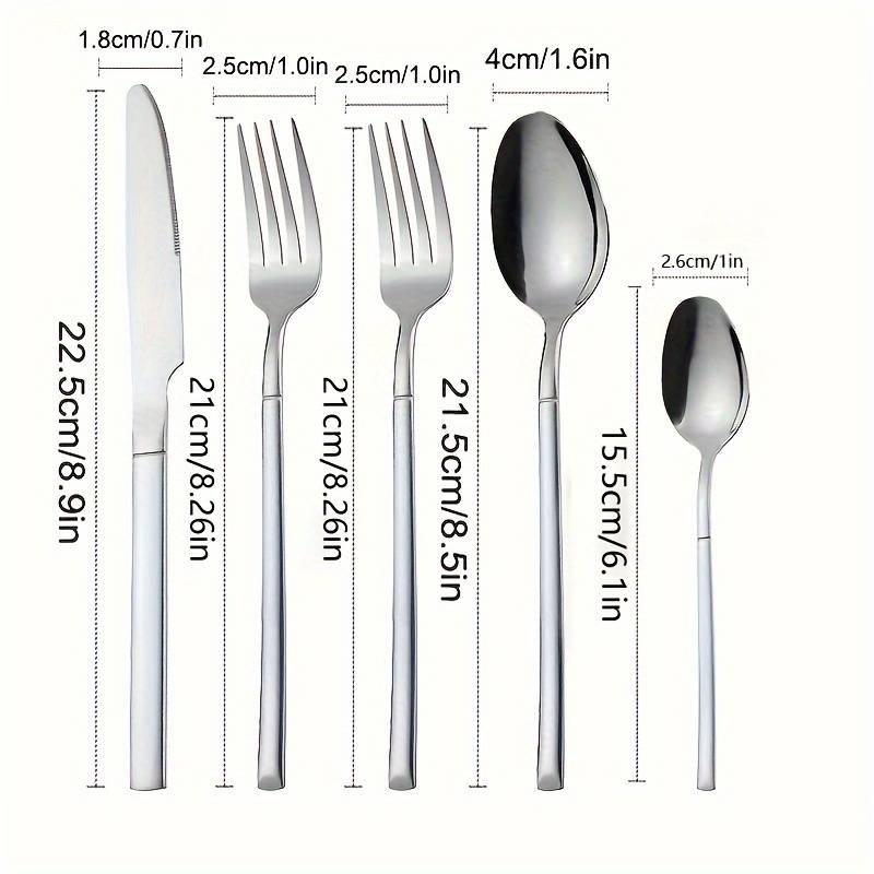 5pcs Home Kitchen And Restaurant Stainless Steel Tableware Knife Fork And Spoon Set Kitchen