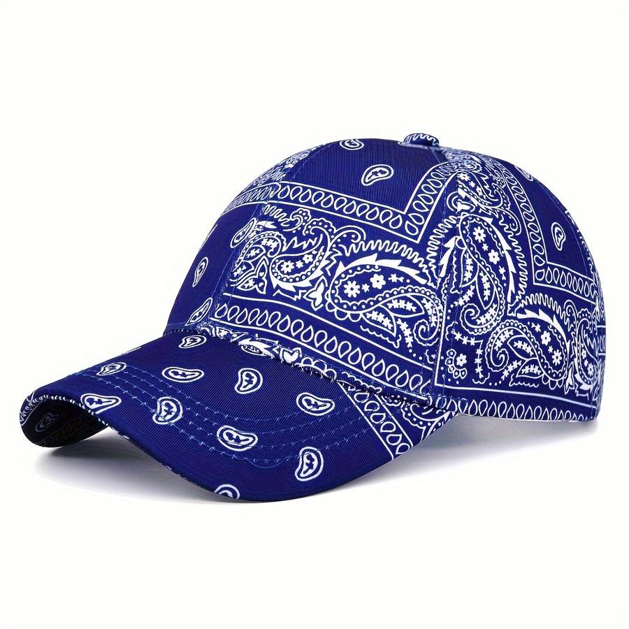 1pc Assorted Paisley Print Baseball Caps For Women Adjustable Sun Protection Sports Hats