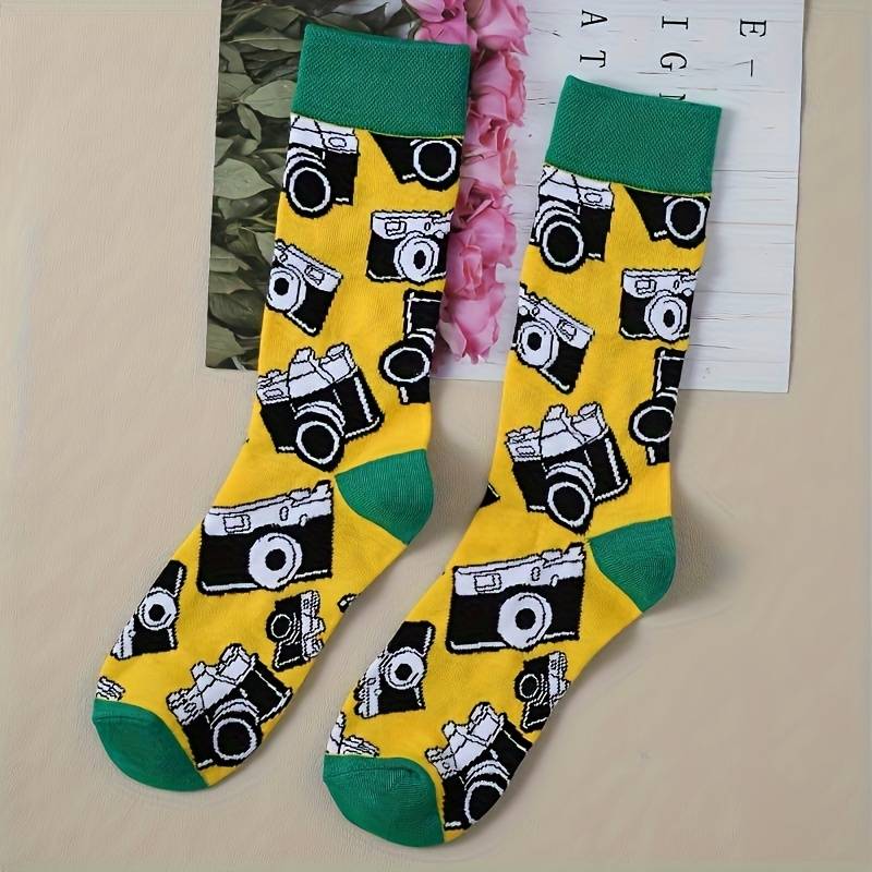 1 Pair Mixed Color One Size Socks