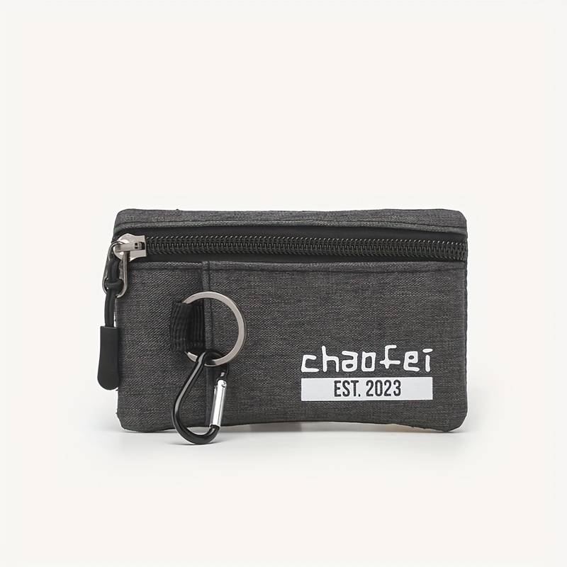1pc Oxford Fabric Coin Purse Portable Key Card Holder Fashionable Mixed Colors