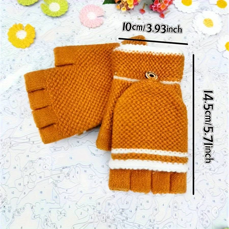 1 Pair Color C Warm Gloves