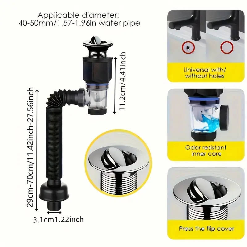 1 Bathroom Sink Drain Kit