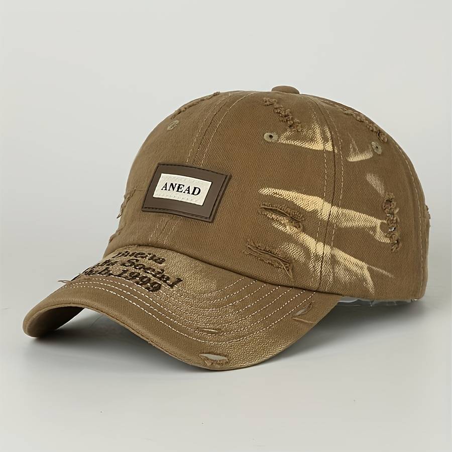 1pc New Hard Top Large Head Circumference Letter Baseball Cap Women's Casual Spring and Summer Kore