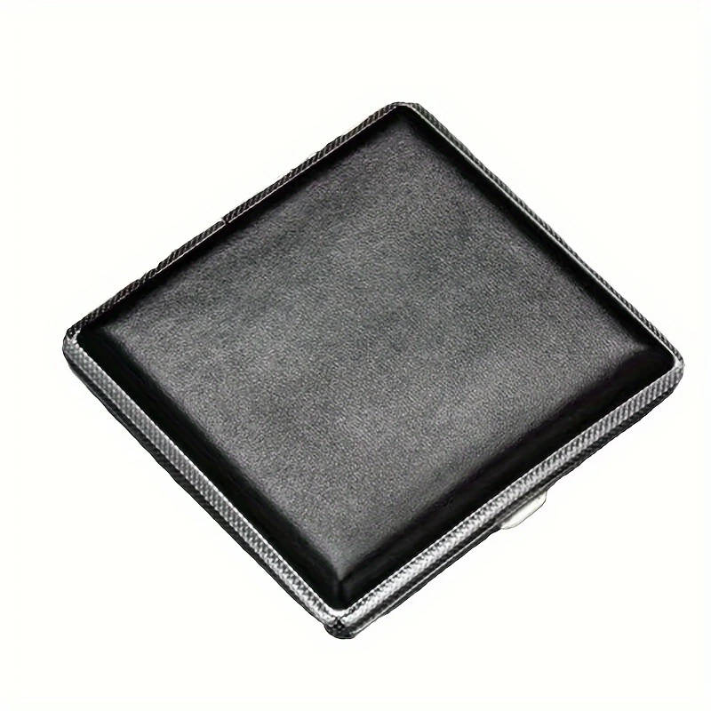 1pc Premium Faux Leather Alloy Cigarette Case Durable Metal Holder for Cigarettes and Cigars Ideal G