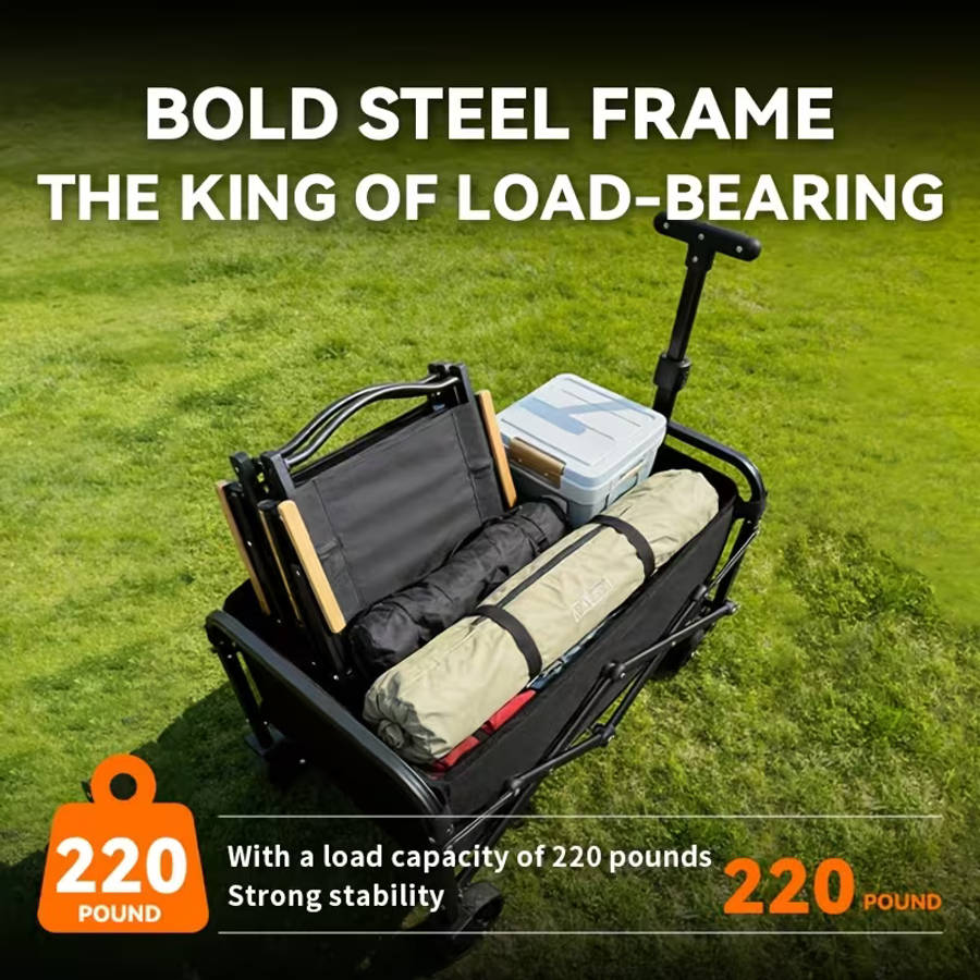 Folding Wagon Stainless Steel Trolley