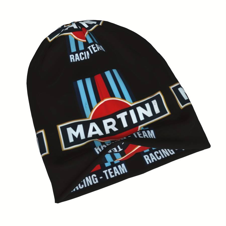 Martini Racing Team Splicing Thin Beanies Caps Outdoor Activity Men Women Gift Choice P