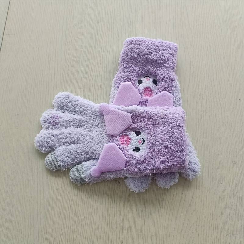 1 Pair Pink Warm Gloves