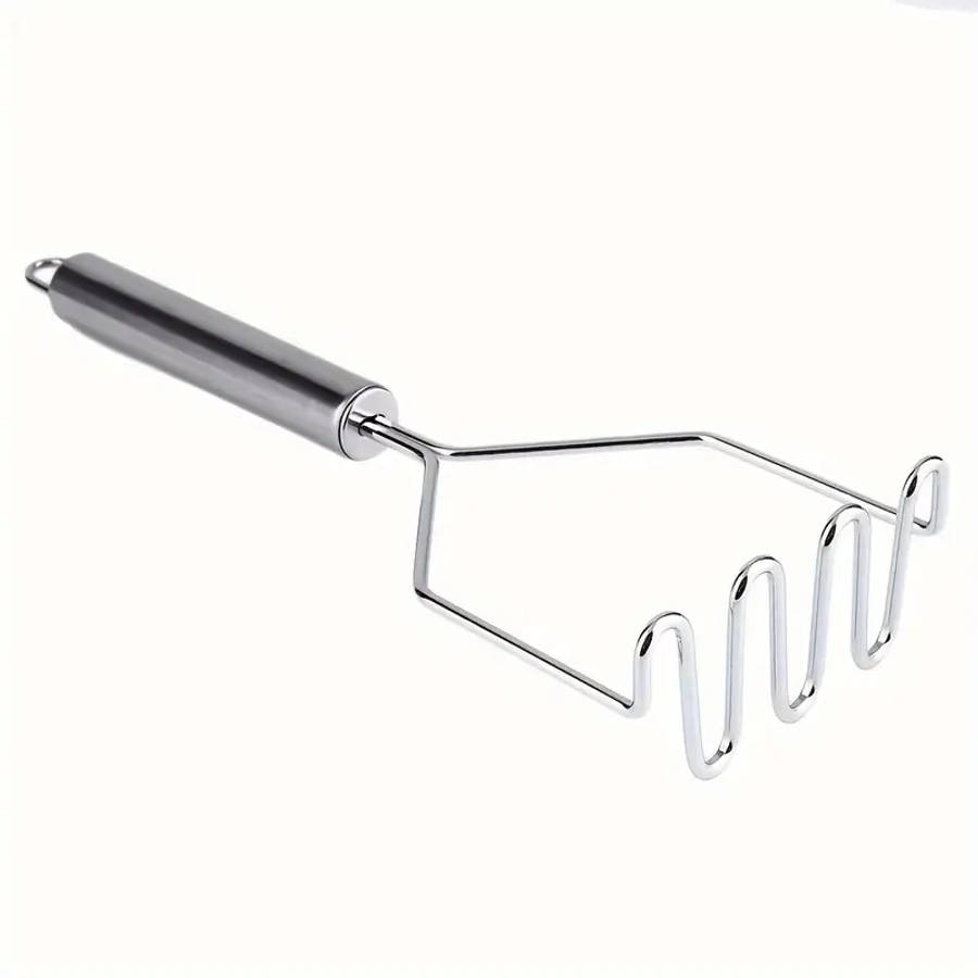 1pc Stainless Steel Wavy Potato Masher Kitchen Vegetable Fruit Masher Potato Presser