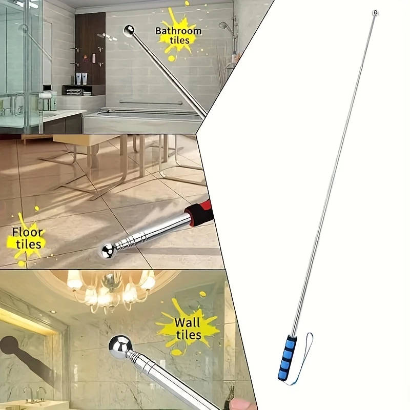 1Pc Heavy Duty Telescopic Hammer Stainless Steel Multi Use For Home Inspection
