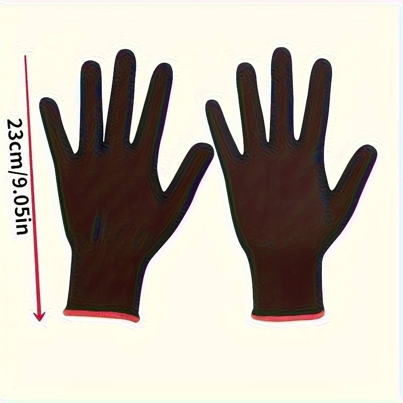 6 Pairs Black Multi Purpose Work Gloves