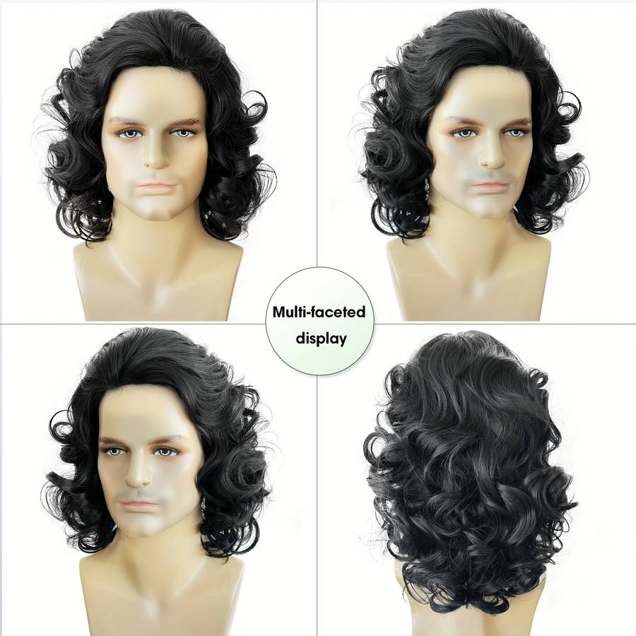 1Pc Black 40.64cm Fashion Design Wig