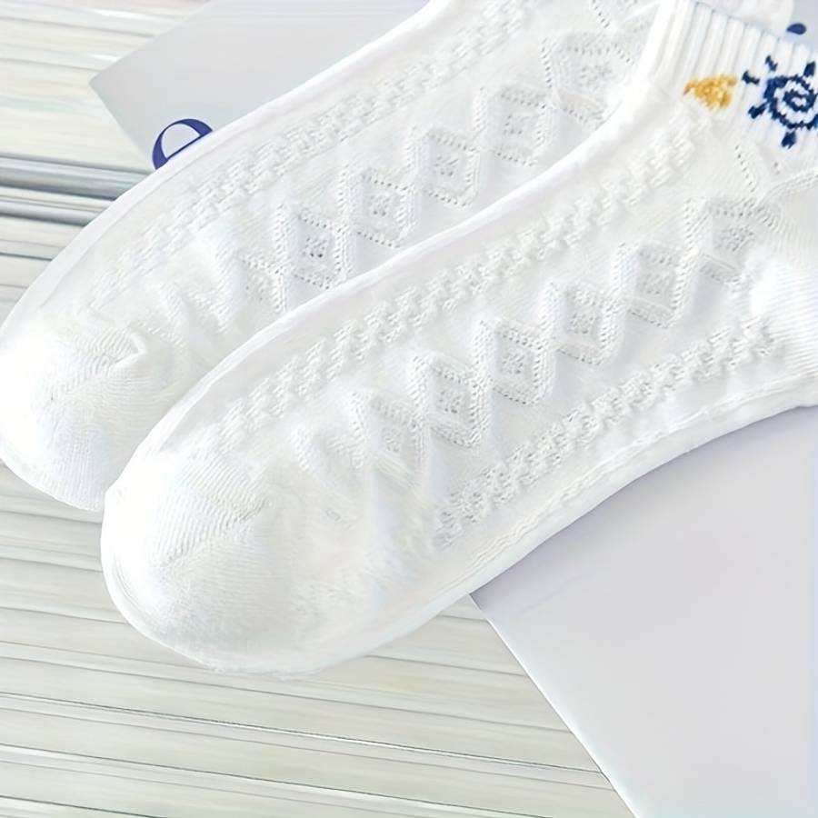 5 Pairs Of Random Colors One Size High Elastic Socks