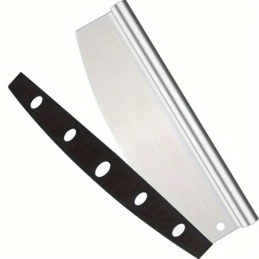 1pc Ergonomic Design Stainless Steel Pizza Cutter with Black Handle Perfect for Cutting Pizzas a