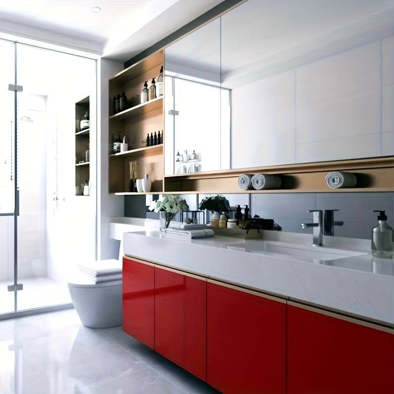 1PC Wall Stickers Red 118.11inX23.62in 300cmX60cm