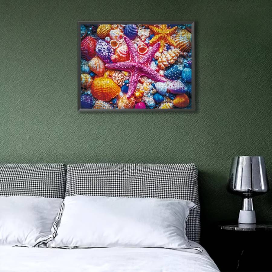 1000pcs Colorful Seashells Starfish Jigsaw Puzzle for Adults Vibrant Beach-Themed