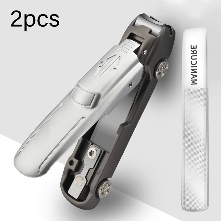 2pcs Original Nail Clipper Set Creative Car Styling Anti Splash Nail Scissors Portable Large Me