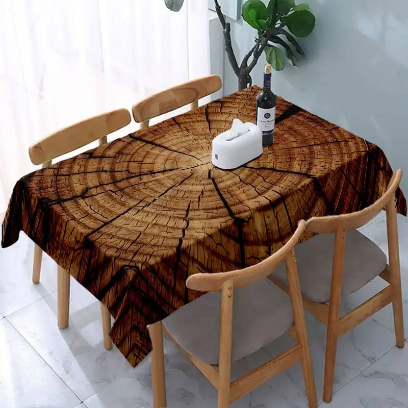 1 Rustic Wood Print Tablecloth 90*140cm