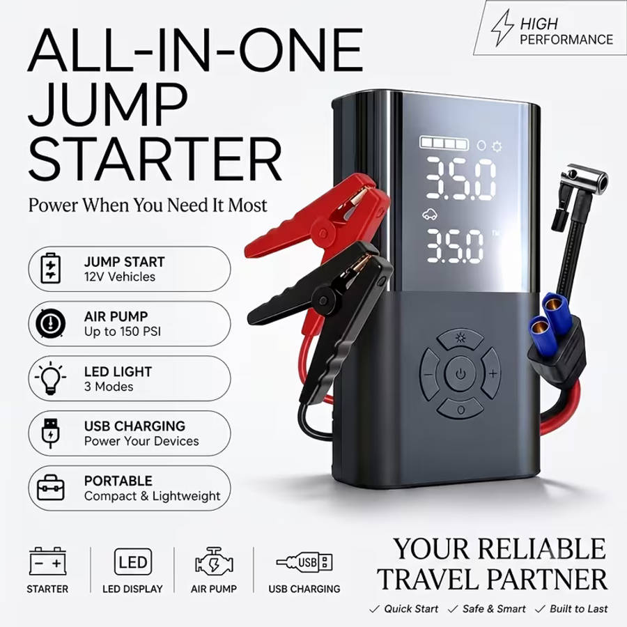 BezosMax Multifunctional Car Jump Starter