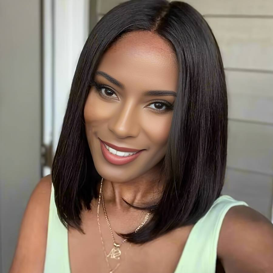 1Pc Black 30.48cm Fashion Design Wig